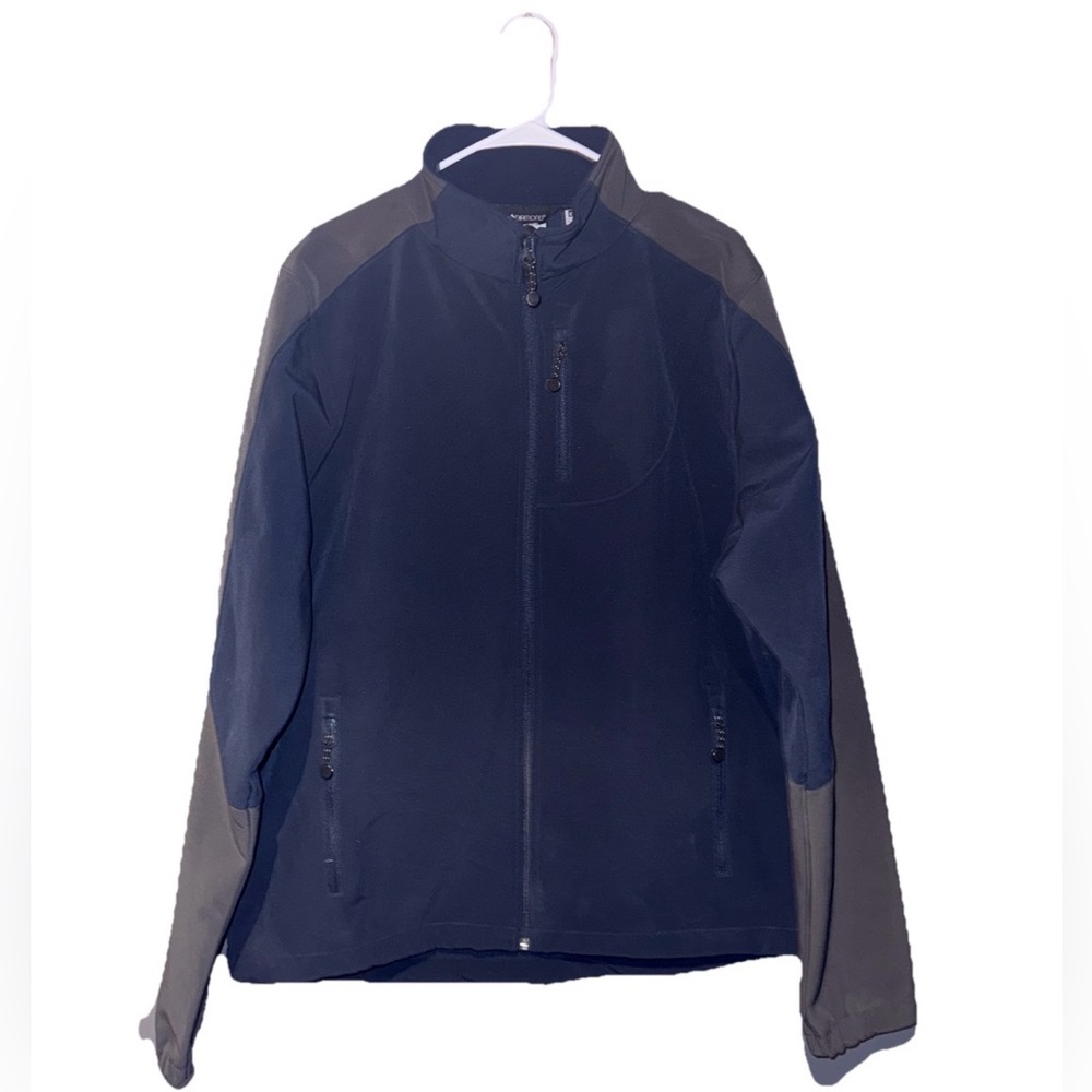 NWT Black Diamond Waterproof Fleece Lined Tech Zip Jacket Men's XL Blue and Gray